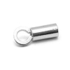 3 MM SILVER END CAP WITH JUMP RING